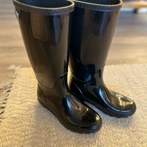 Shiny Black Rain Boots